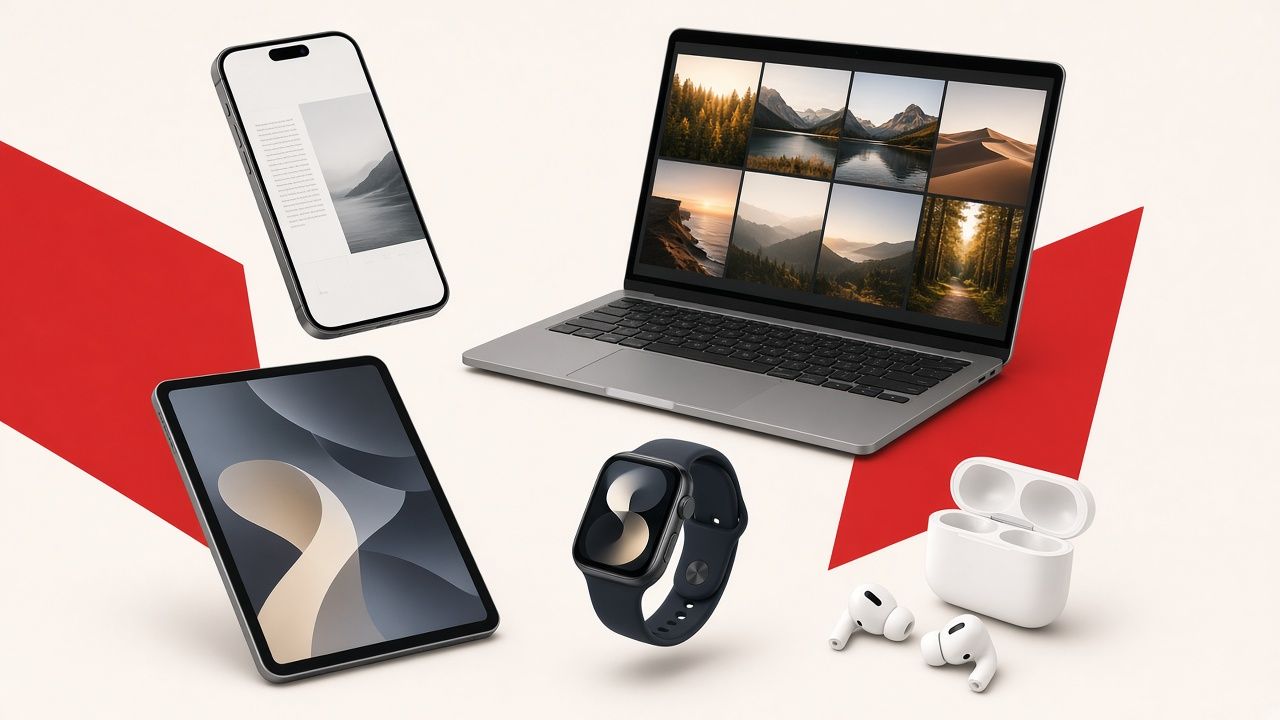 Pre-loved phone, laptop, tablet, smartwatch and earbuds